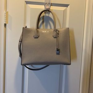 Michael Kors Large Pearl Grey Leather Bag